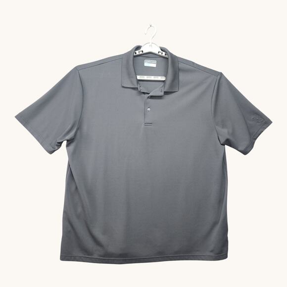 PGA Tour Golf Polo Shirt Mens 3XLT Gray Airflux Short Sleeve Stretch Performance - Picture 2 of 9